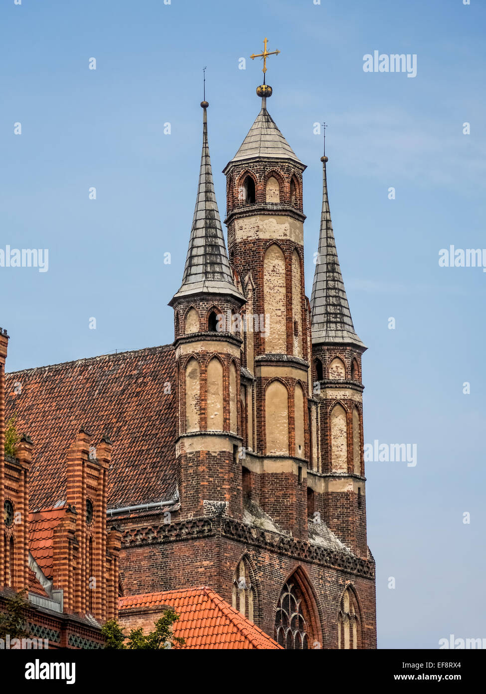 Picturesque Gothic townhouses in Old Town Torun, Poland Stock Photo