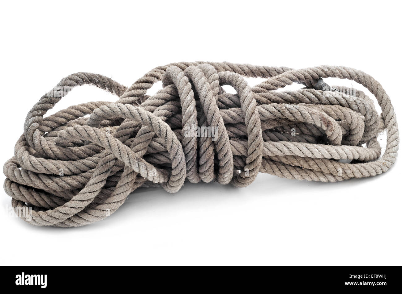 Premium Photo  Unwinding coil of strong rope isolated on a white surface
