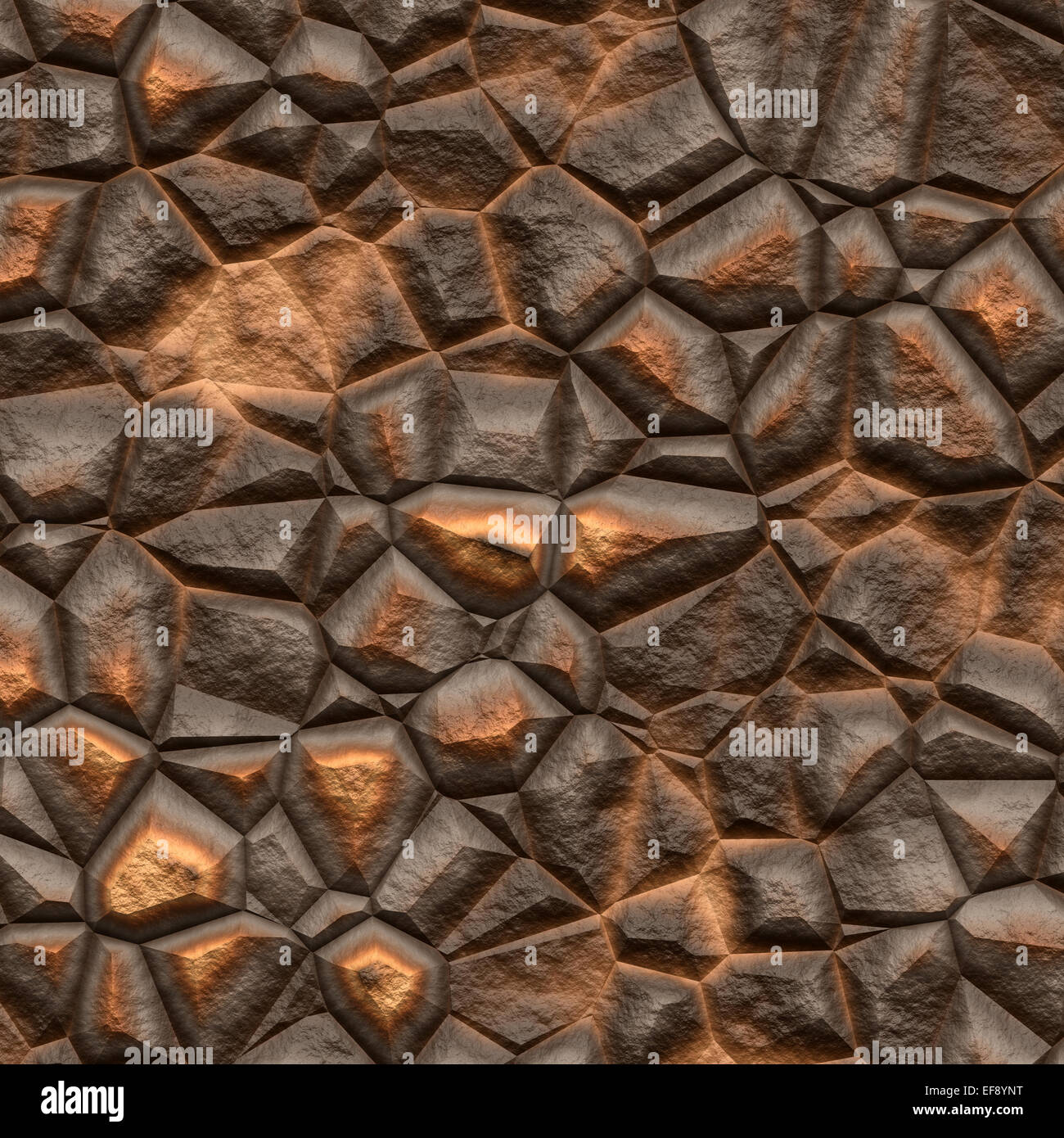 Surface texture of volcanic brown rock Stock Photo