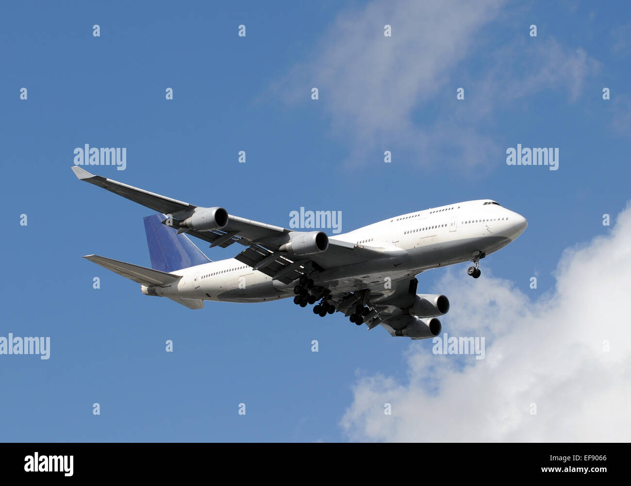 Modern heavy passenger jet for longhaul flights Boeing 747 Stock Photo