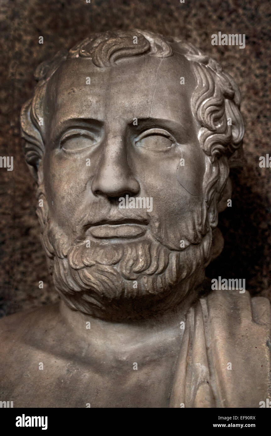 Herm of Aeschines 330 BC Greek  ( Vatican Museum Rome Italy ) Stock Photo