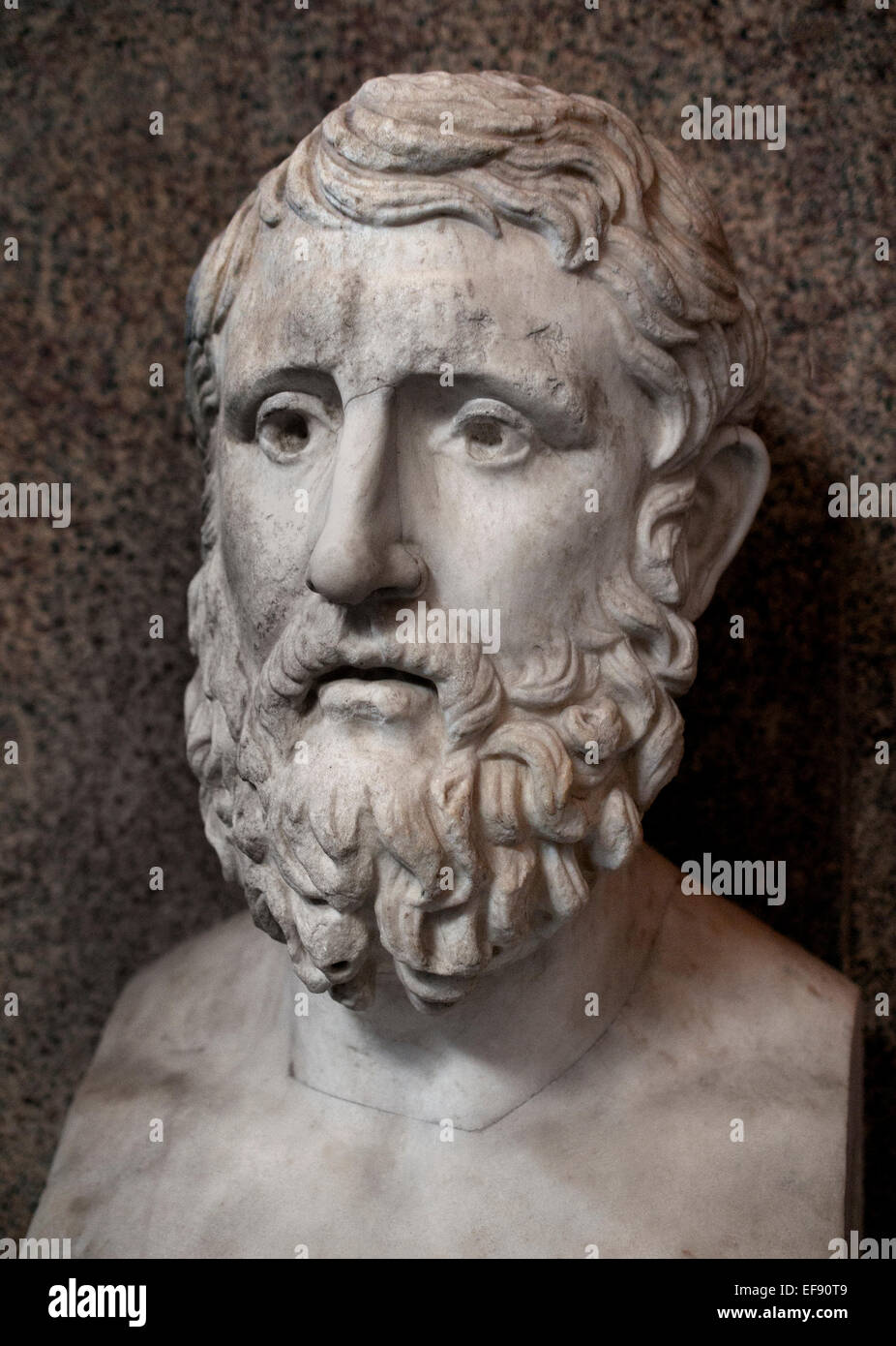 Hermarchus or Hermarch  Hermarkhos 325 - 250 BC Epicurean philosopher philosophy ( Vatican Museum Rome Italy ) Hermarchos Stock Photo