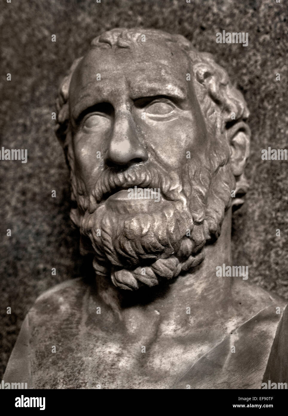 Epicurus 341–270 BC  ancient Greek philosopher school of philosophy called Epicureanism ( Vatican Museum Rome Italy ) Stock Photo