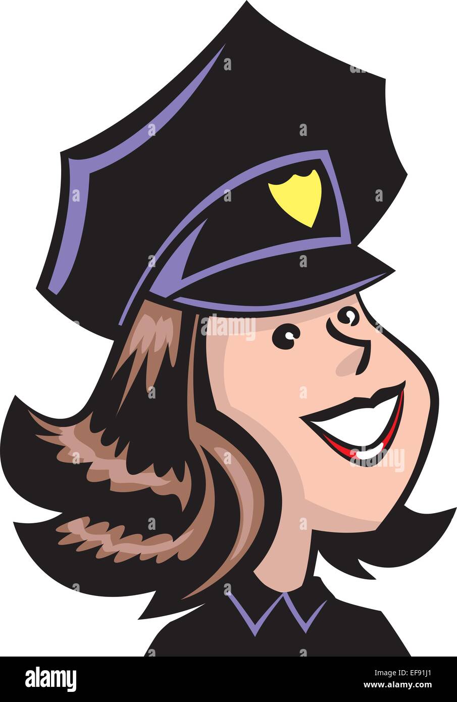 Portrait of a policewoman Stock Vector Image & Art - Alamy