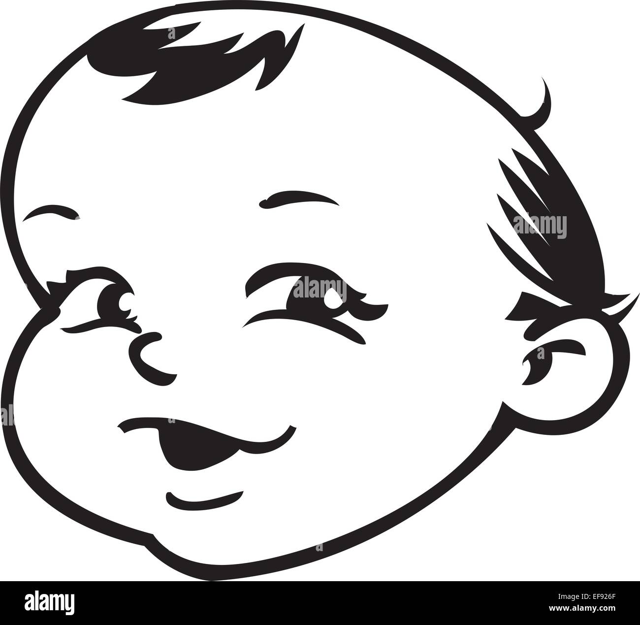 A baby's face Stock Vector Image & Art - Alamy