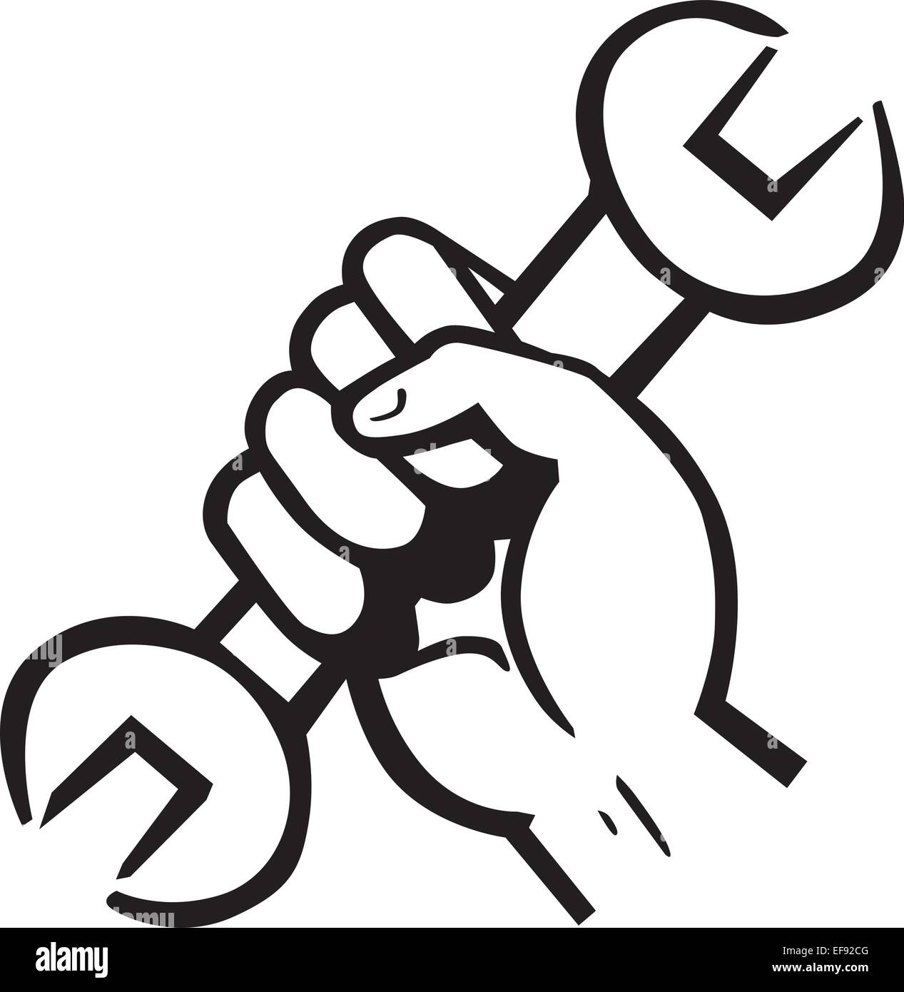 A hand holding a wrench Stock Vector Image & Art Alamy