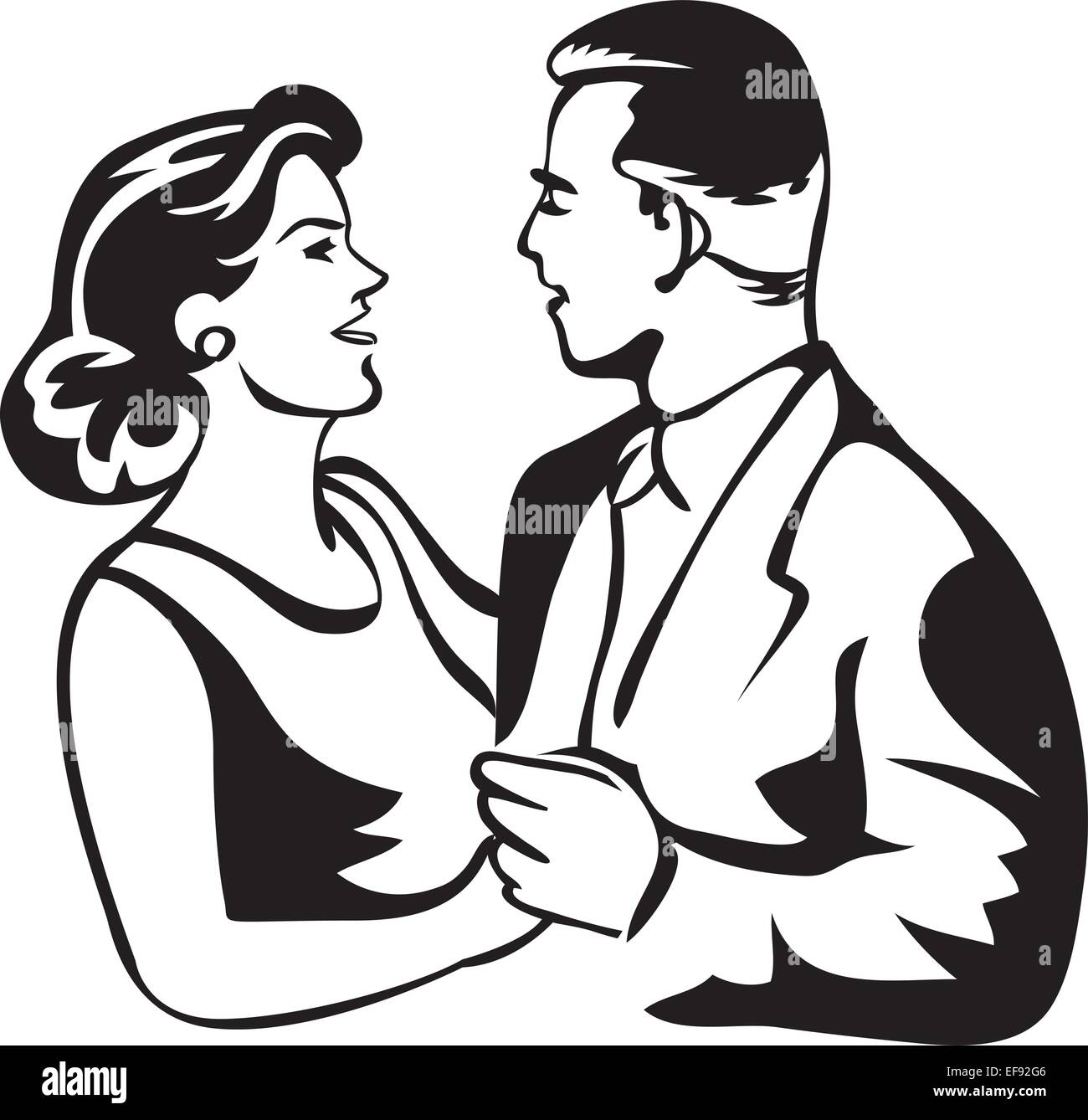 A man and woman dancing Stock Vector