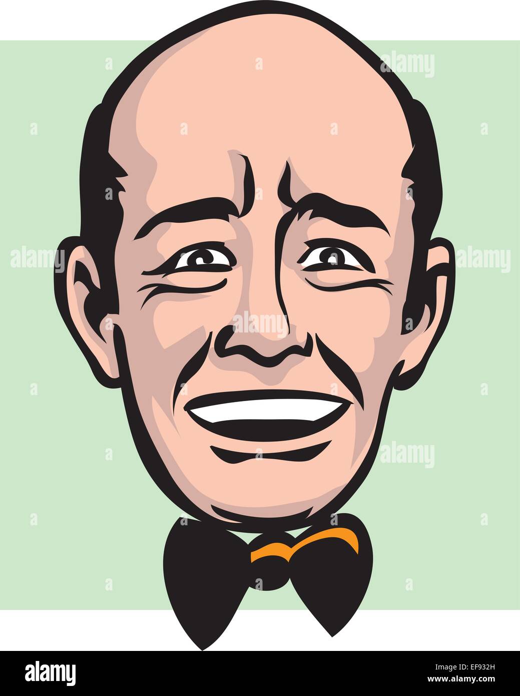 Portrait of a man with a bow tie Stock Vector Image &amp; Art - Alamy