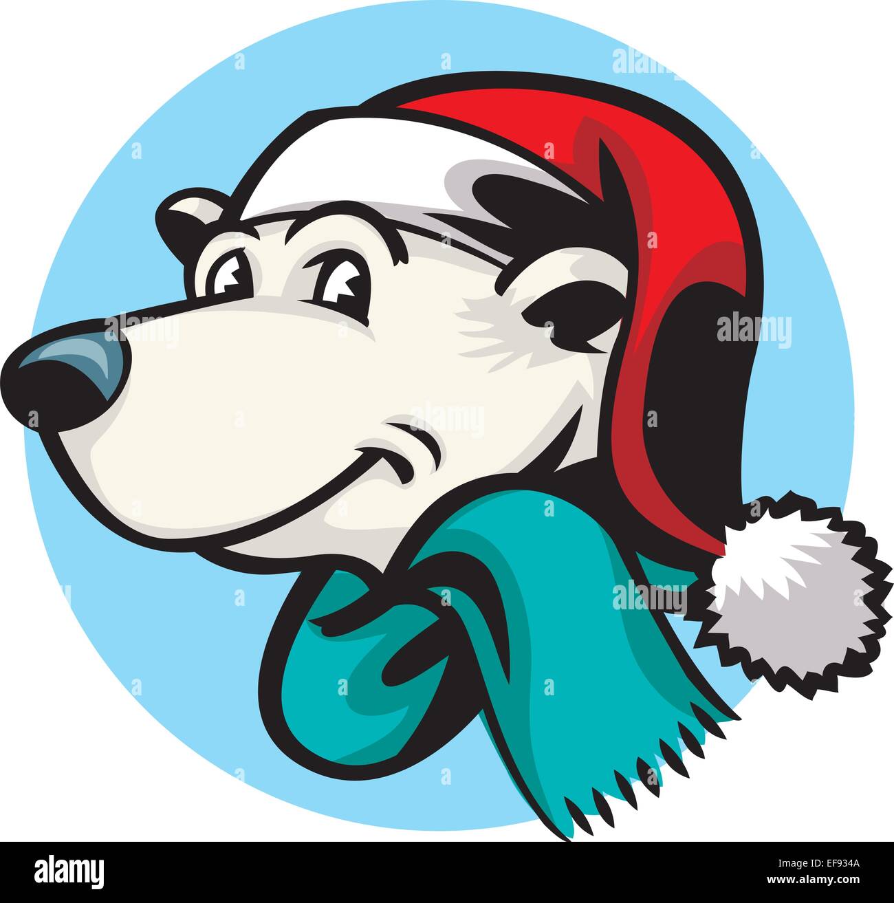 A dog's head wearing a hat and scarf Stock Vector Image & Art - Alamy
