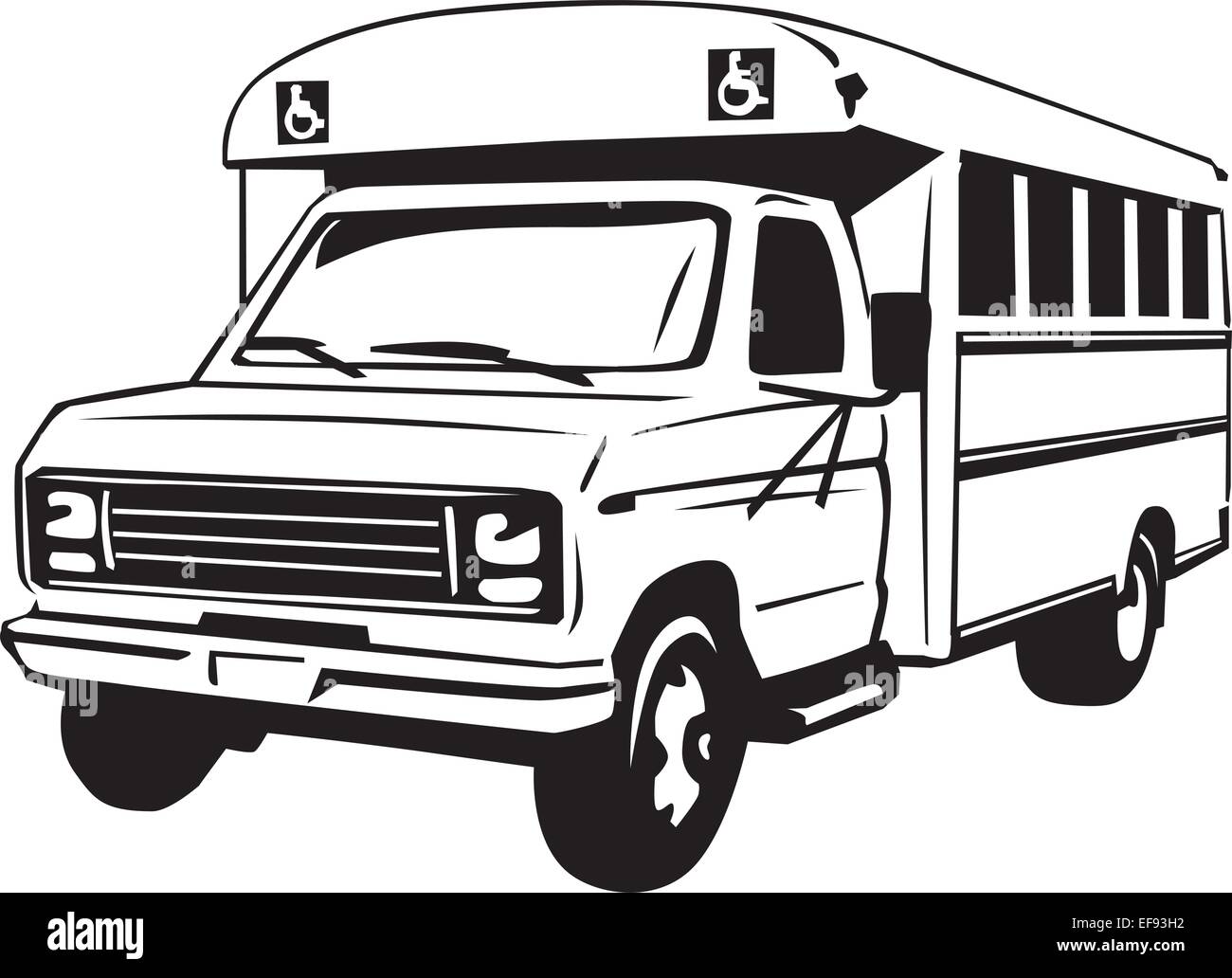Schoolbus and handicap Stock Vector Images Alamy
