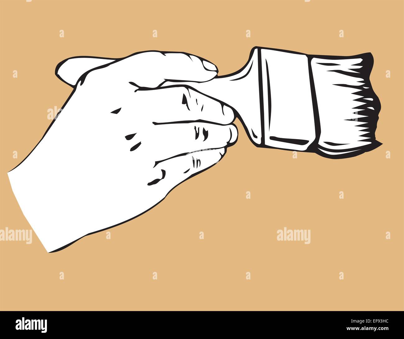 Hand Holding Paintbrush Stock Vector Image & Art Alamy