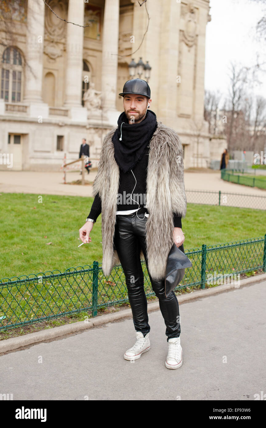 Julien arriving at the Chanel runway show during Haute Couture Fashion Week in Paris - Jan 27, 2015 - Photo: Runway Manhattan/Celine Gaille/picture alliance Stock Photo