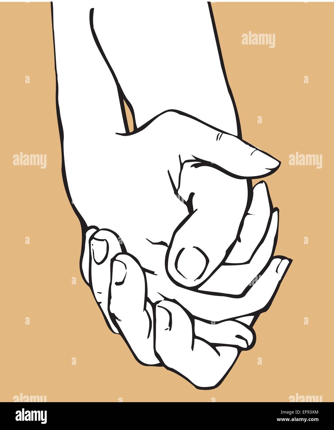 Holding Hands Stock Vector