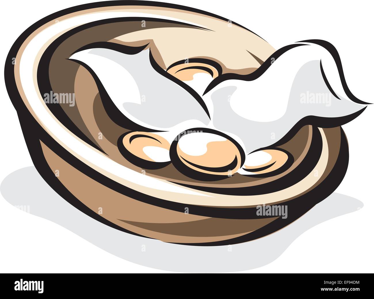 Collection Basket with Money Stock Vector