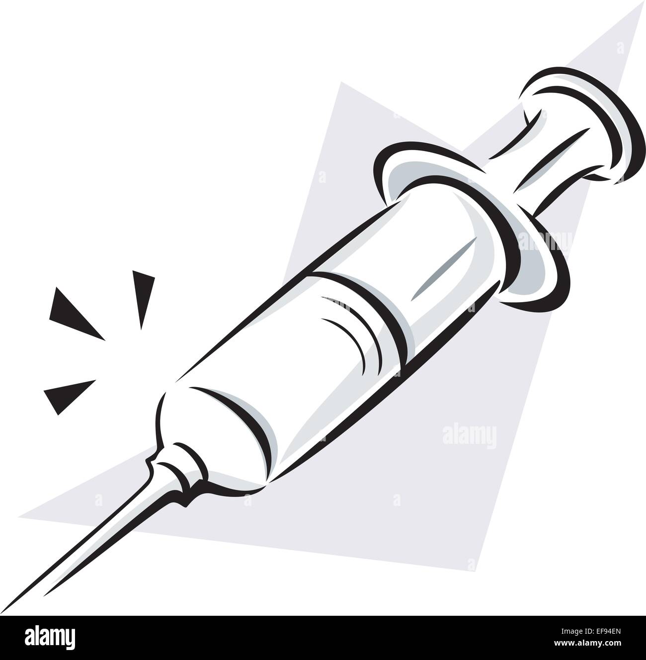Syringe and Needle Stock Vector