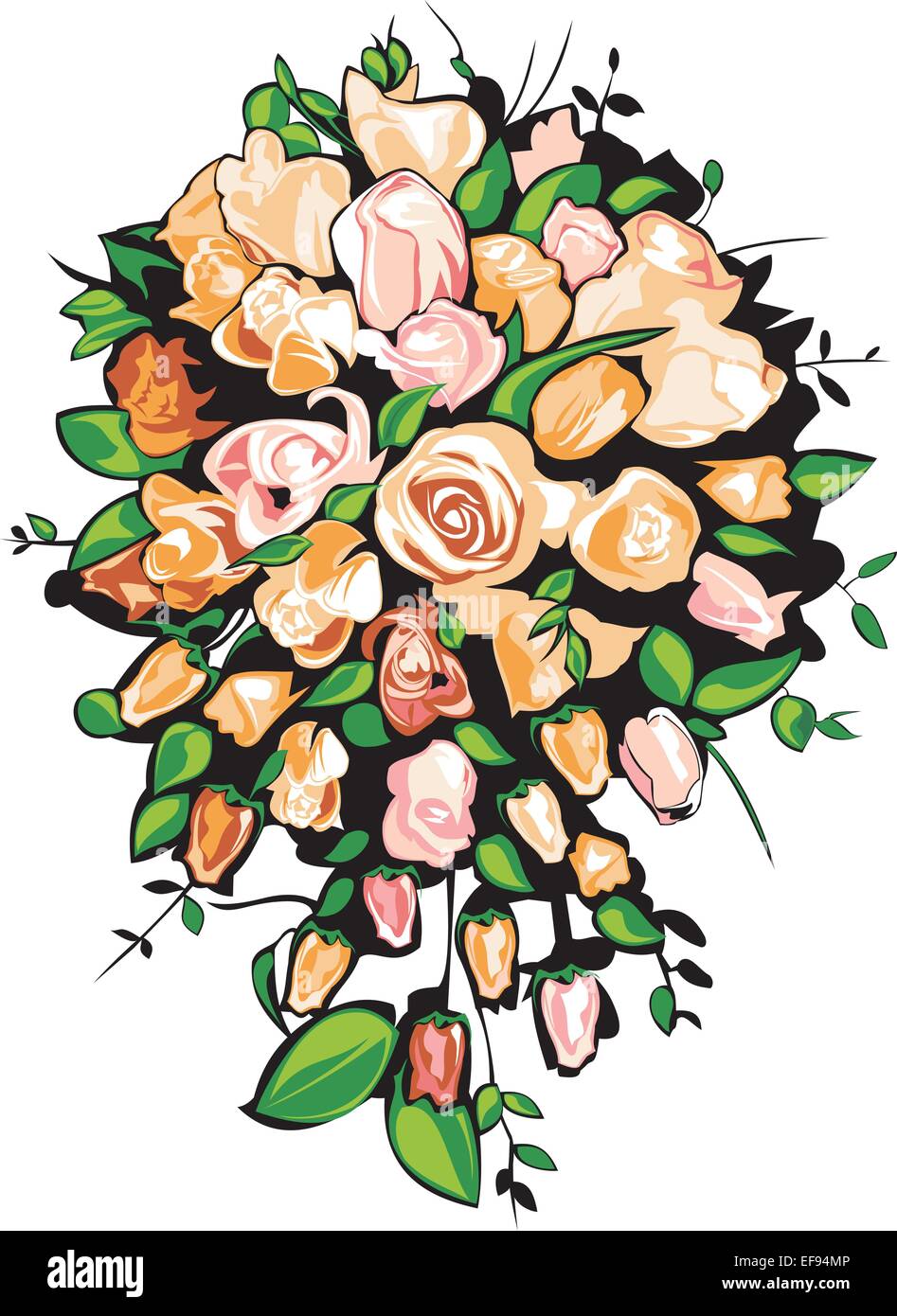 Bouquet of Roses Stock Vector
