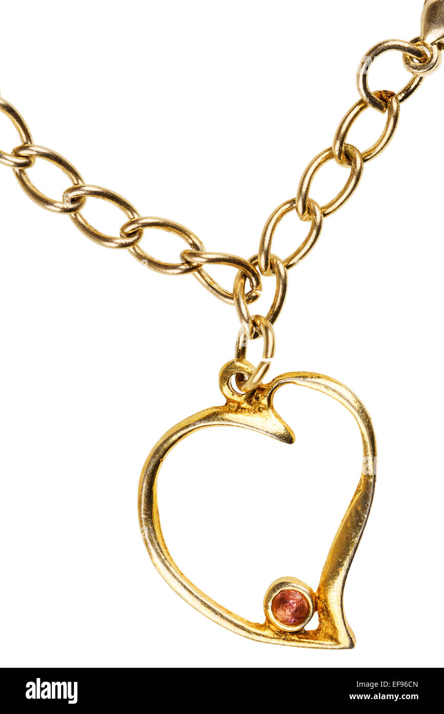 Golden ruby pendant on chain hi-res 