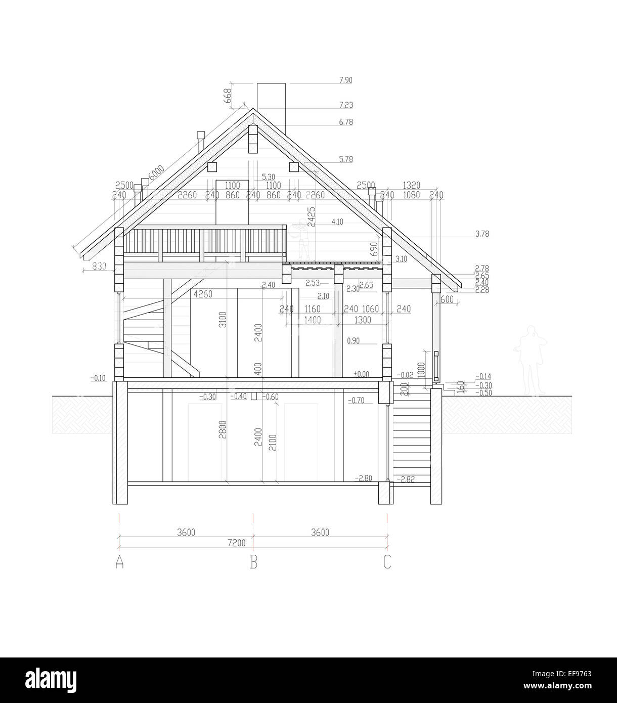 House plan / scheme /layout Stock Photo