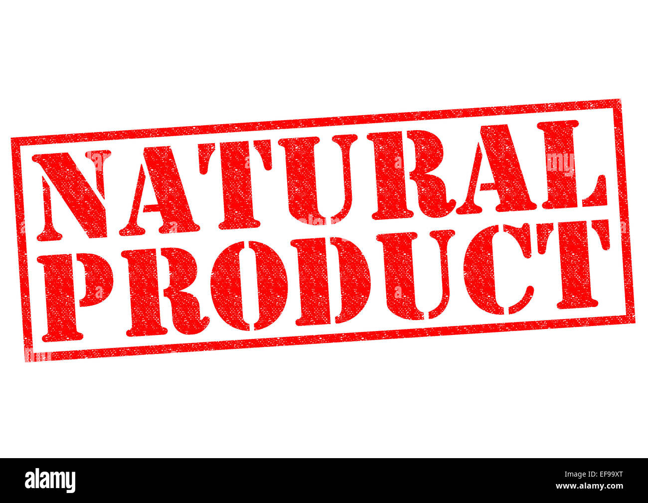 NATURAL PRODUCT red Rubber Stamp over a white background. Stock Photo