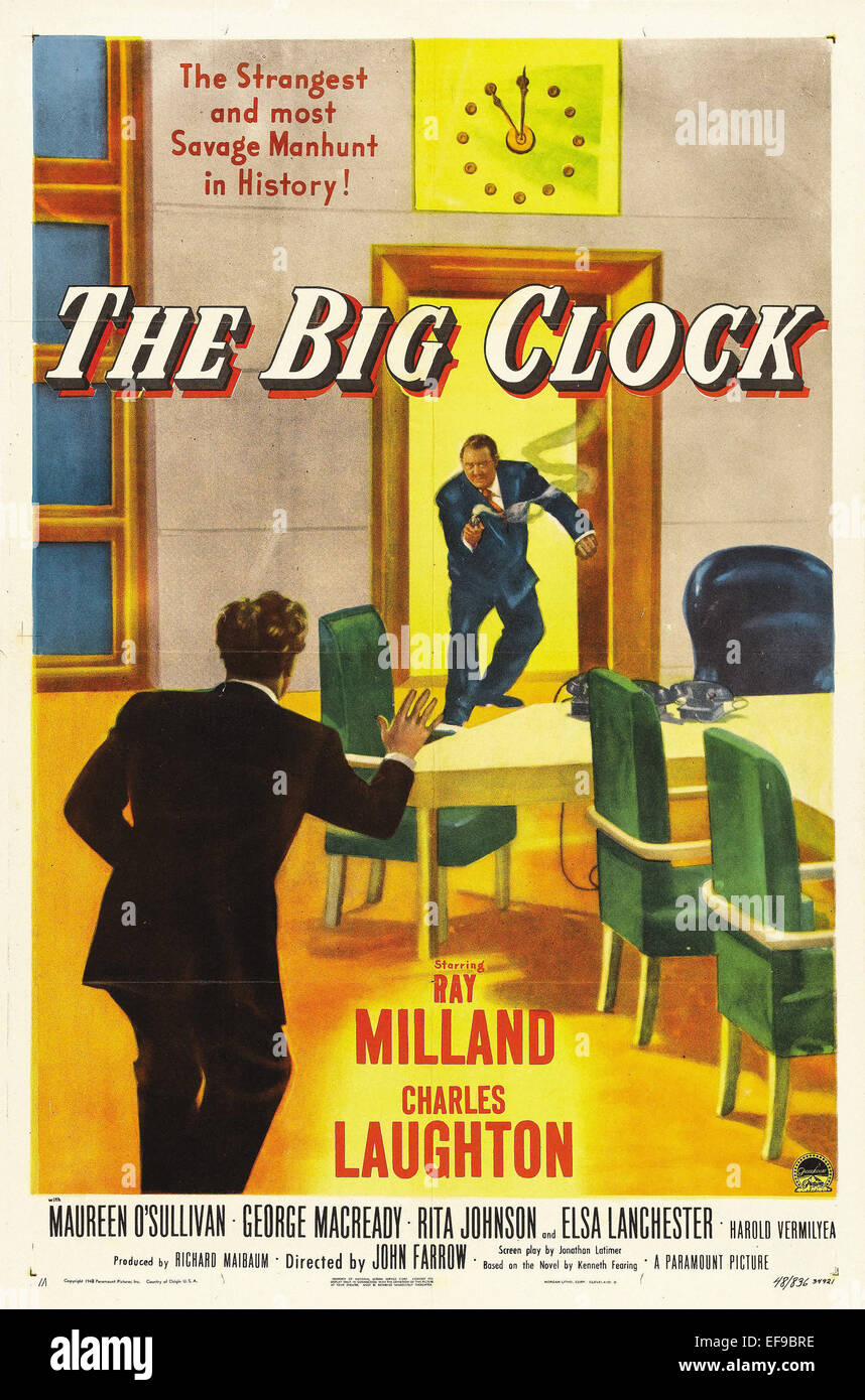 The Big Clock Movie Poster Stock Photo Alamy
