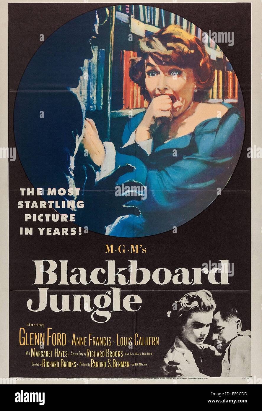 Blackboard Jungle Movie Poster Stock Photo Alamy