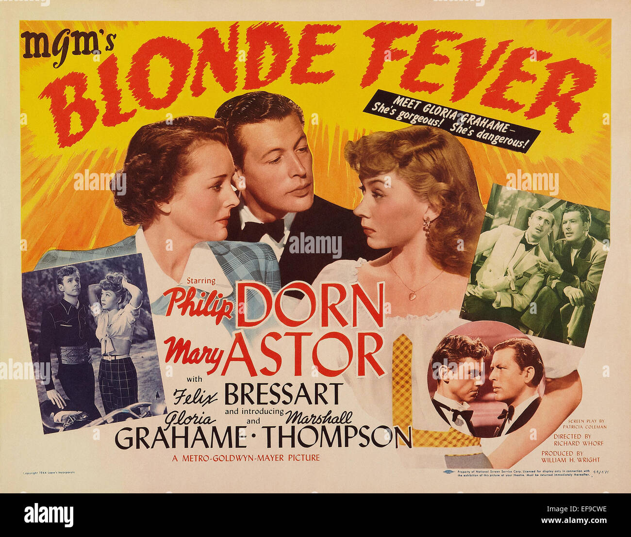 Blonde Fever - Movie Poster Stock Photo