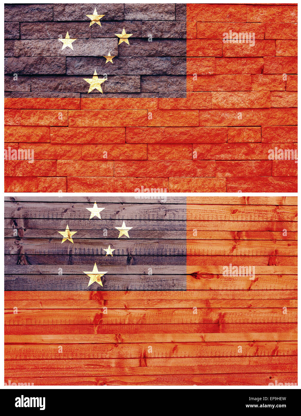 Vintage wall flag of Samoa Stock Photo - Alamy