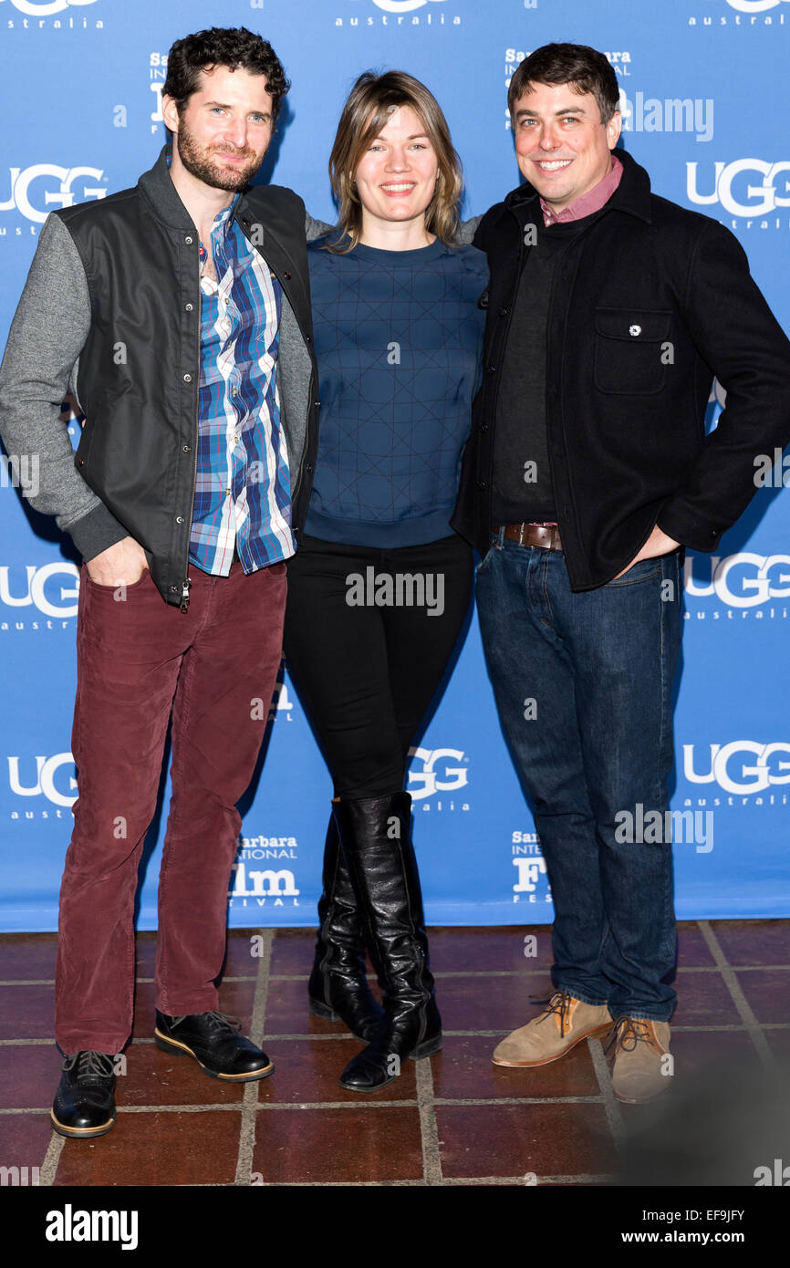 Santa Barbara, California, USA. 28th Jan, 2015. Co-directors Alex Cullen, Emma Tammi, and cinematographer Henry Jacobson at the 30th Santa Barbara International Film Festival. Credit:  Scott London/Alamy Live News Stock Photo