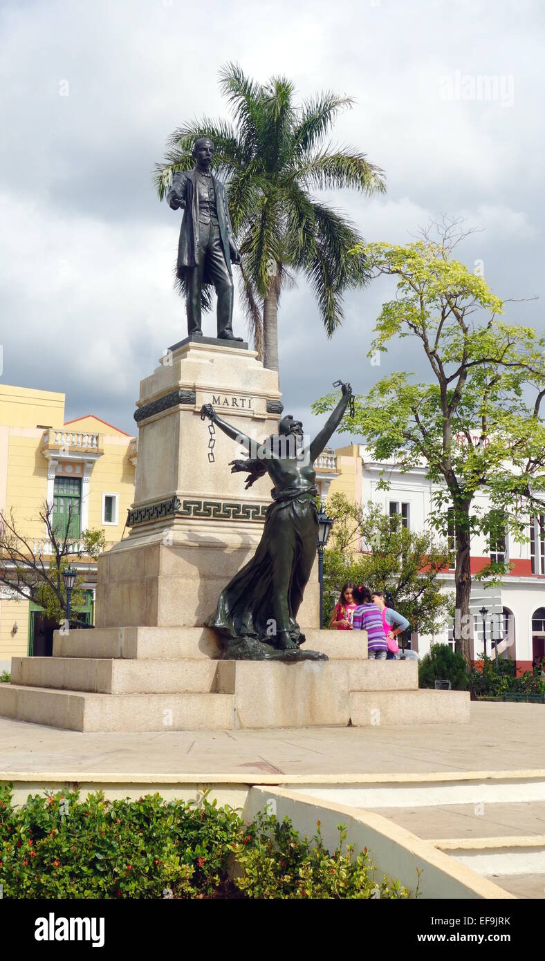 Plaza de la Libertad monuments in Matanzas, Cuba Stock Photo