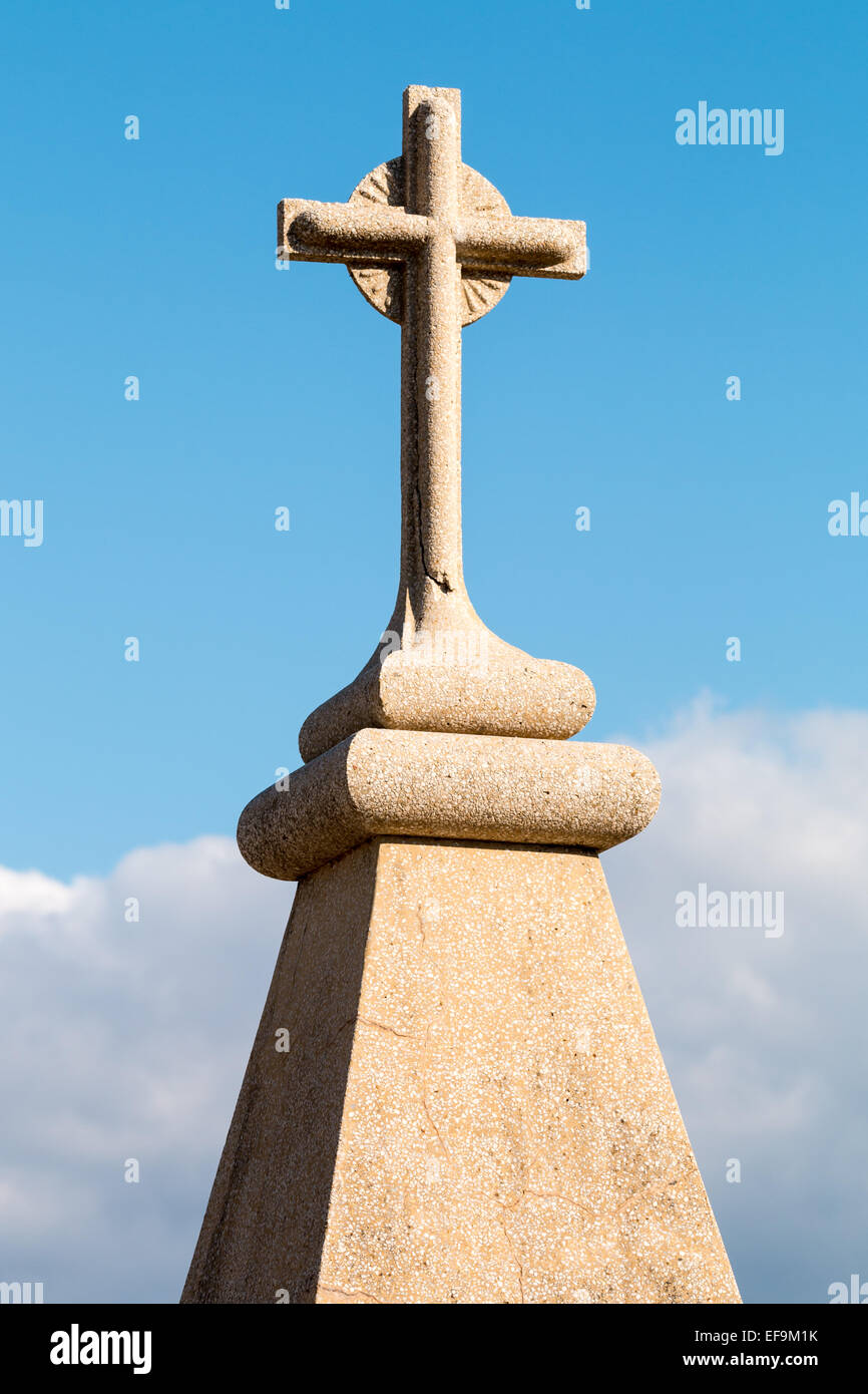 Ornamental details present on the graves of the cemeteries in Sicily Stock Photo