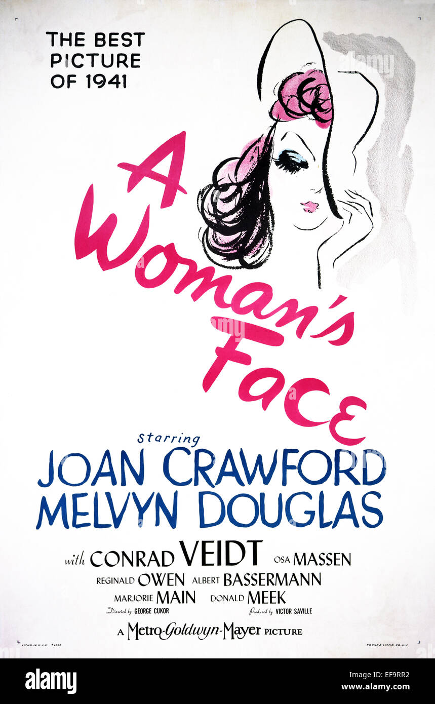 MOVIE POSTER A WOMAN'S FACE (1941 Stock Photo Alamy