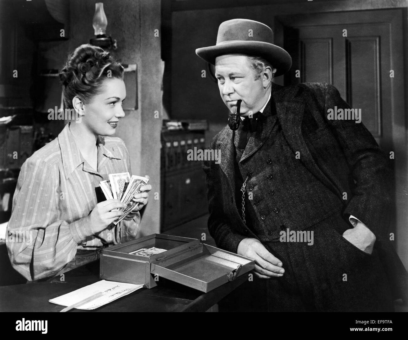 GLORIA HENRY, EDGAR BUCHANAN, ADVENTURES IN SILVERADO, 1948 Stock Photo