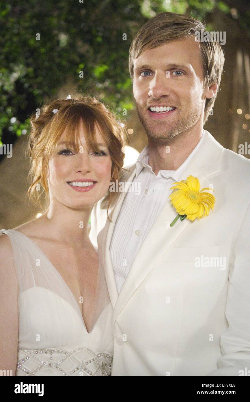 Alicia Witt Teddy Sears Backyard Wedding 2010 Stock Photo