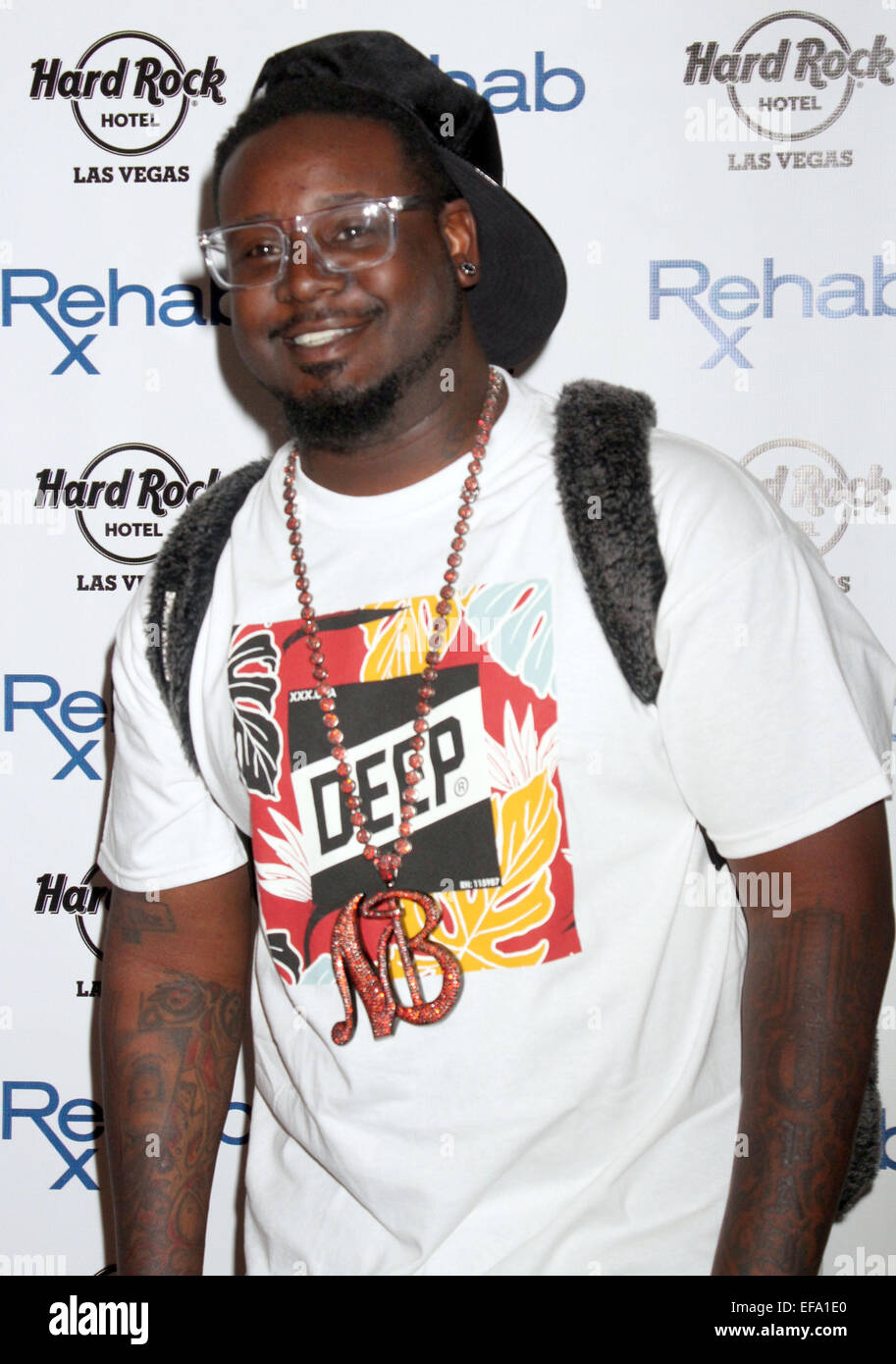 Rapper TPain at Rehab Pool inside Hard Rock Hotel & Casino Featuring