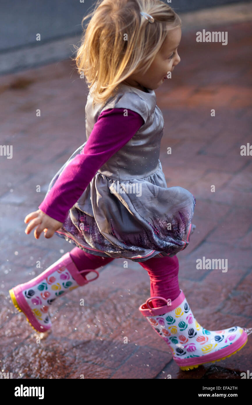 girl in rain boots