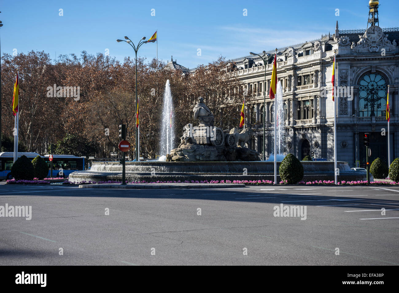 mythical fountain of Cibeles, the capital of Spain madrid Stock Photo