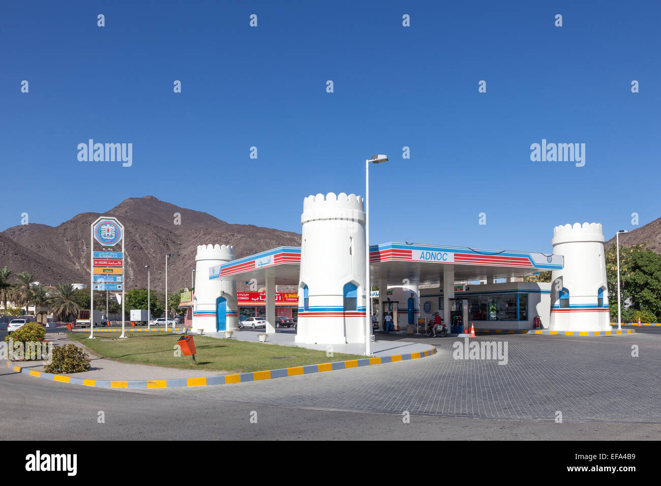 Petrol Station ADNOC in Fujairah, United Arab Emirates Stock Photo Alamy