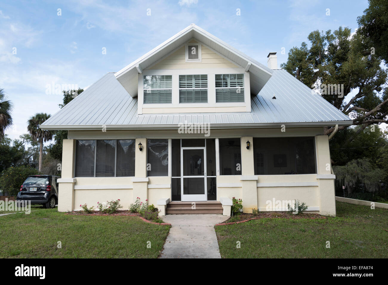 Typical Florida House, Clermont, Lake County, Florida, USA Stock Photo