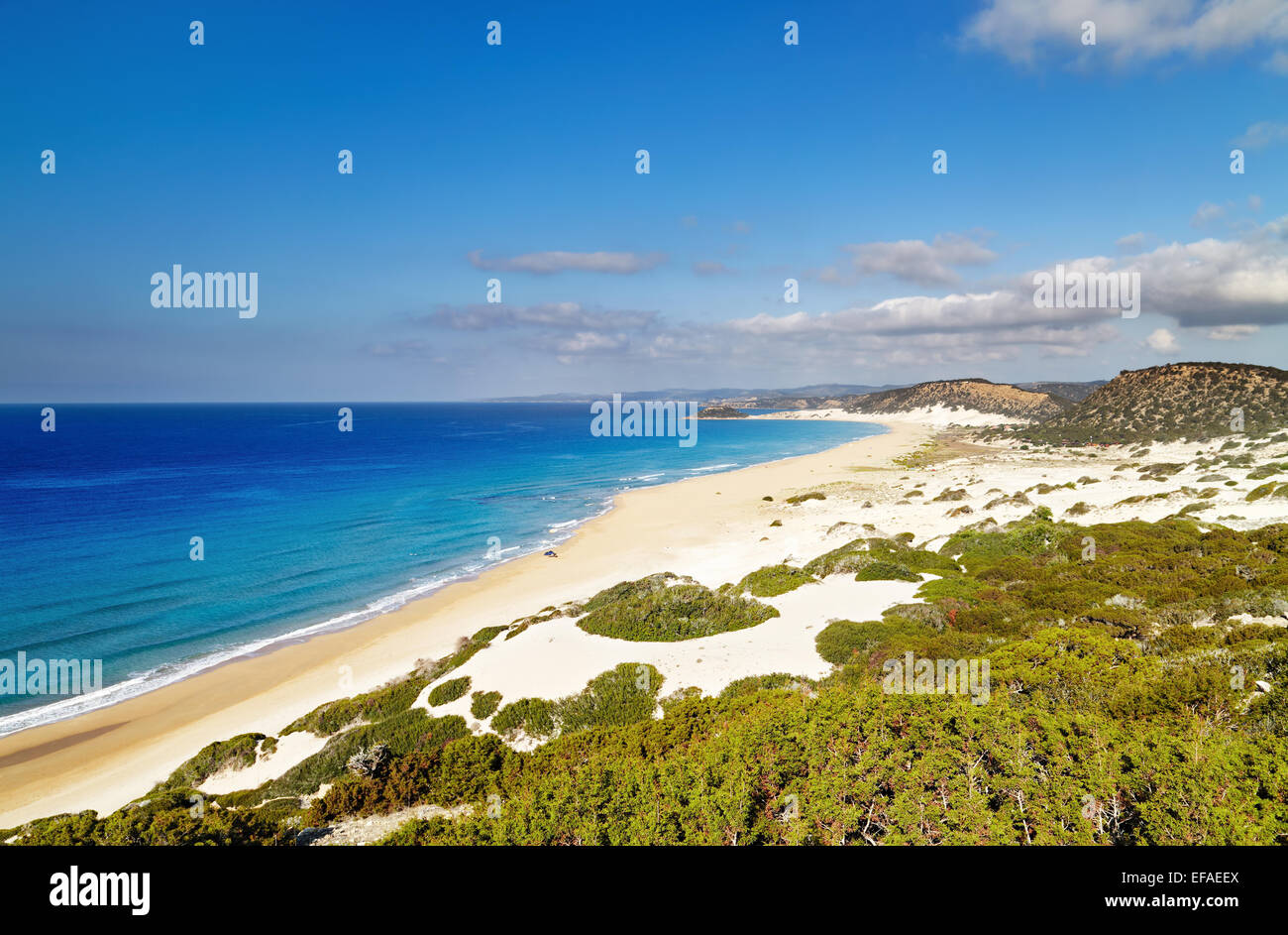 Golden Beach the best beach of Cyprus, Karpas Peninsula, North Cyprus Stock Photo