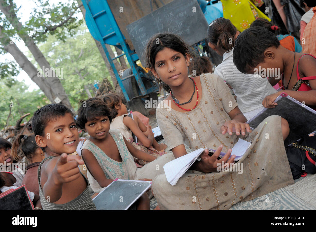 bus schools visit slum areas of delhi india to provide kids with ...