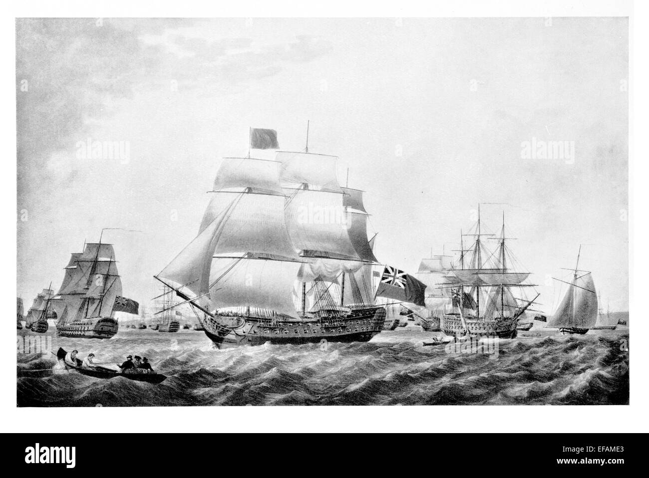 H.M.S. Victory at Spithead Launched 1765 not sailed since 1812 Permanently docked Portsmouth Stock Photo