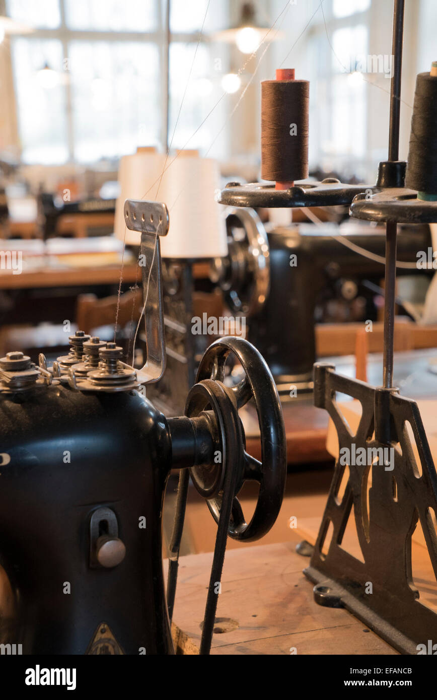 laundry factory museum in Bielefeld sewing machines left the way the