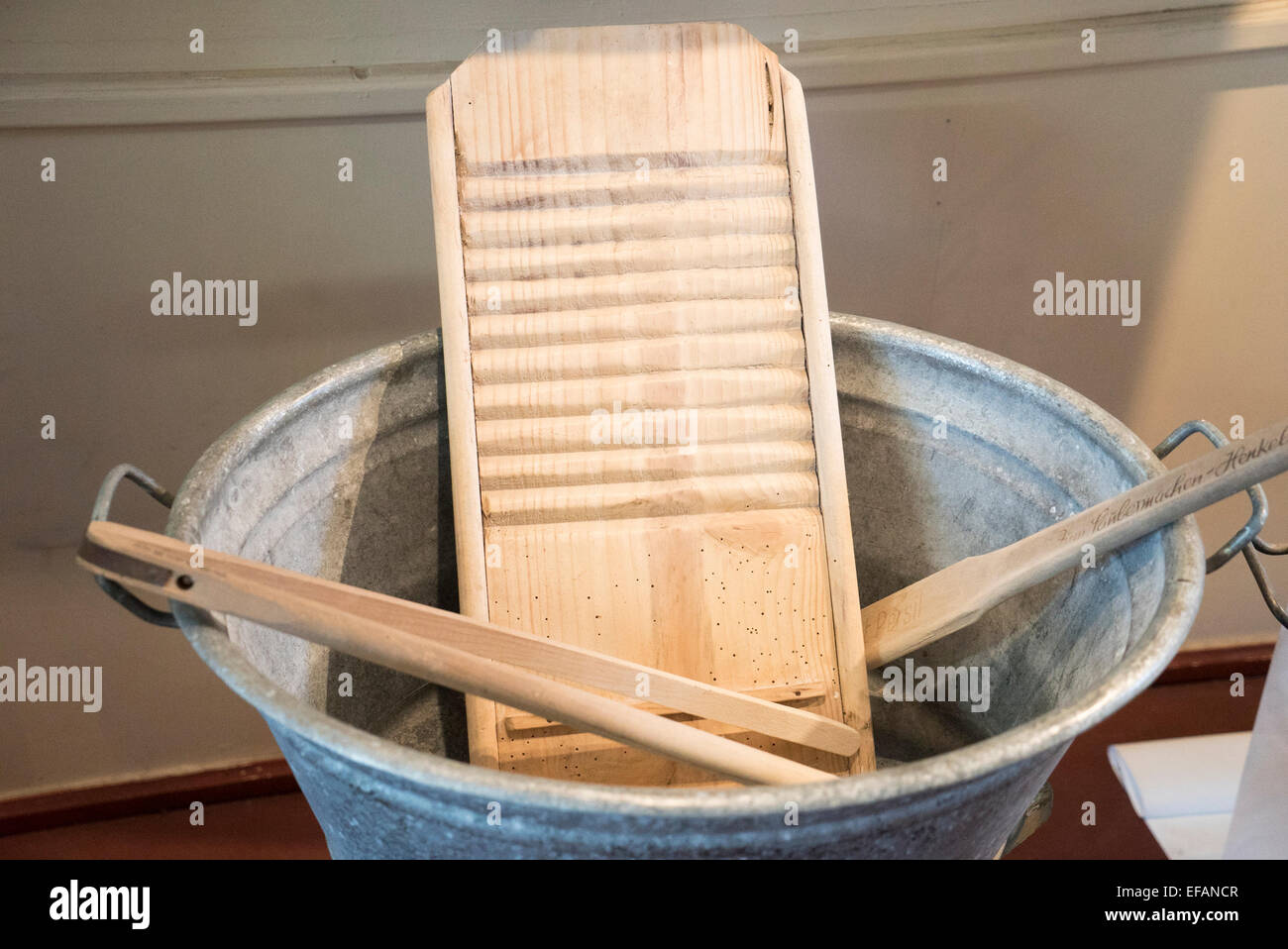 laundry factory museum in Bielefeld historic washing trough , photo