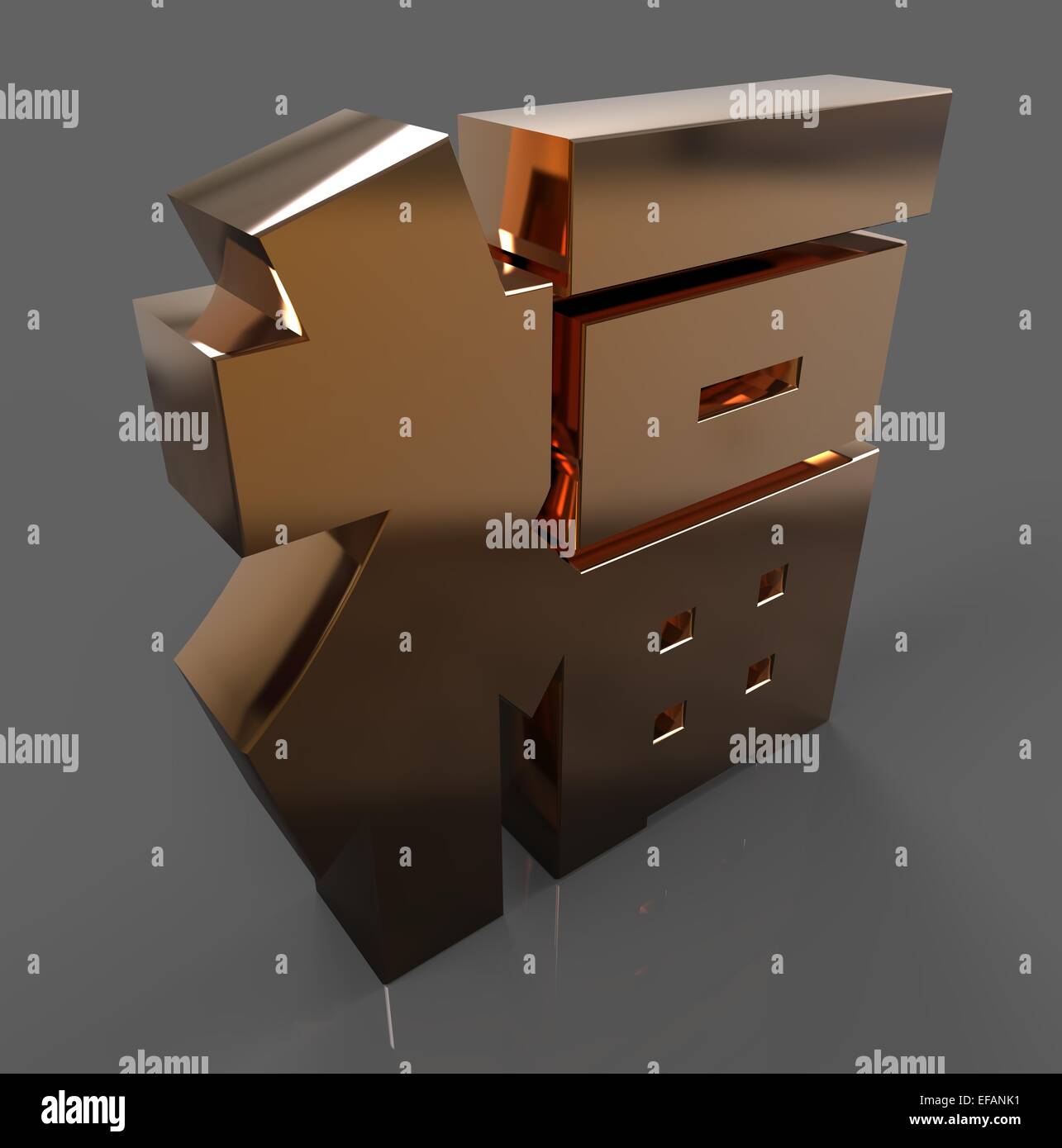The Golden Chinese Character Meaning Happiness And Good Luck Stock