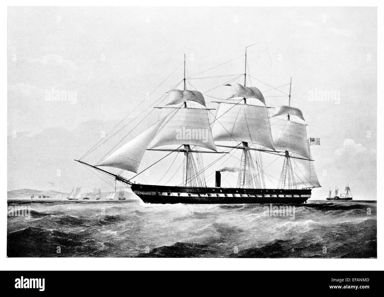 H.M.S. Orion 91 gun1854 Served in Balticsold in 1867 and broken up Stock Photo