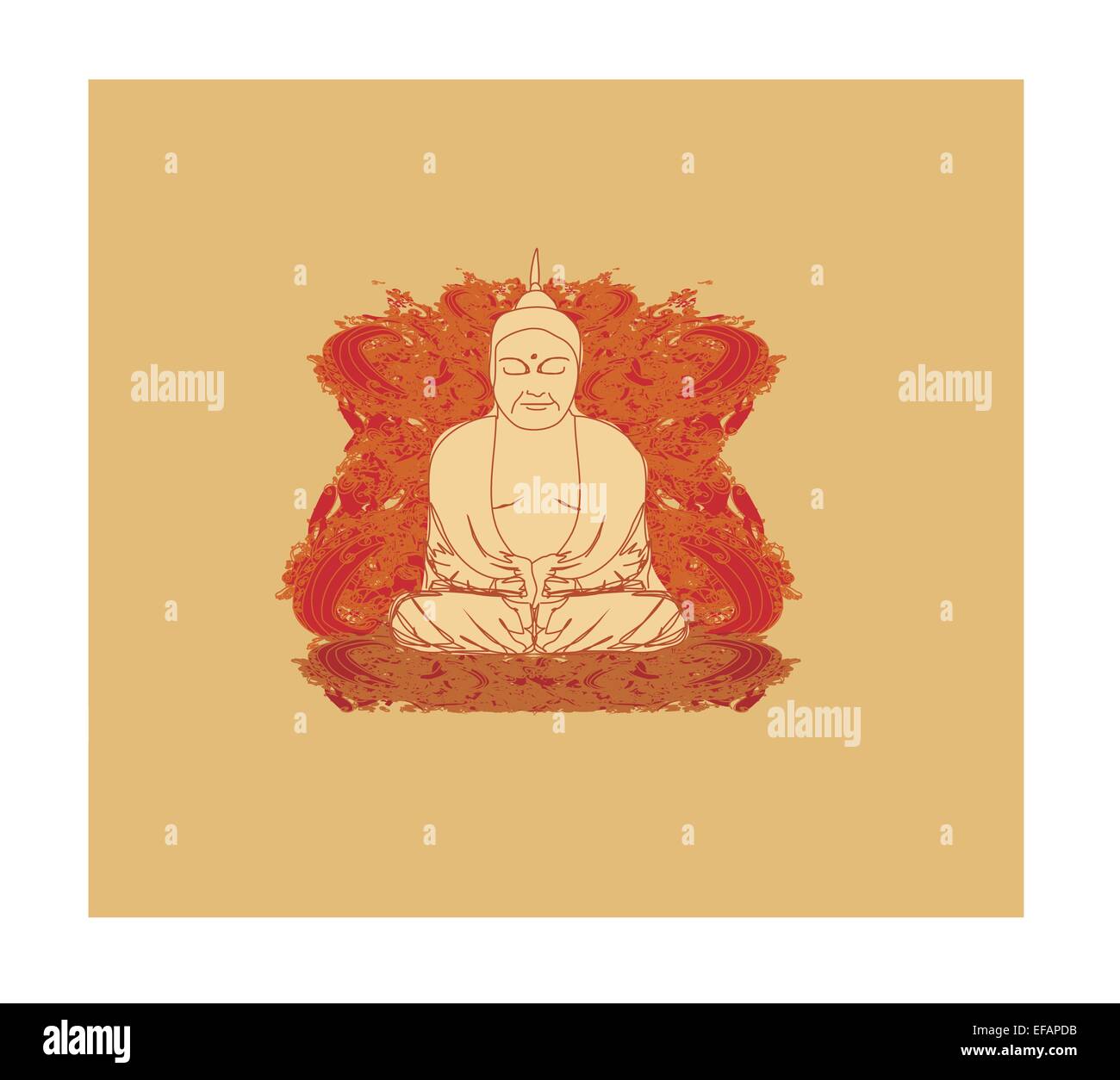 Chinese Traditional Artistic Buddhism Pattern Stock Vector