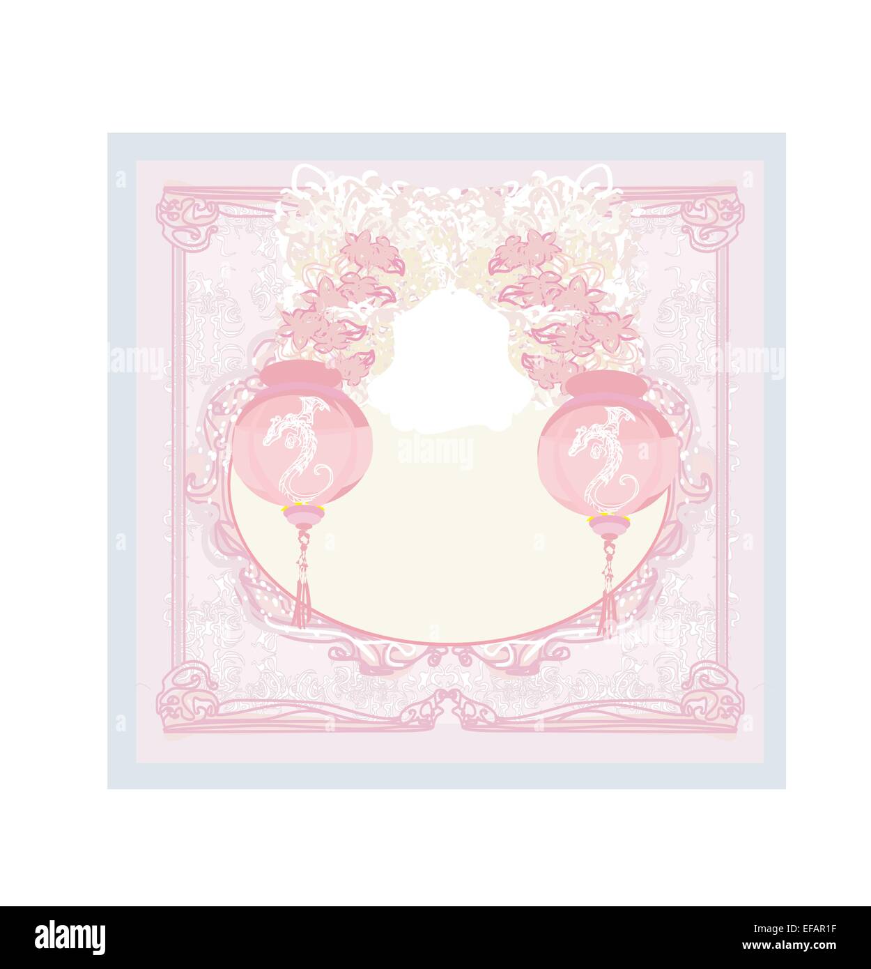 Chinese New Year with lanterns card Stock Vector Image & Art - Alamy