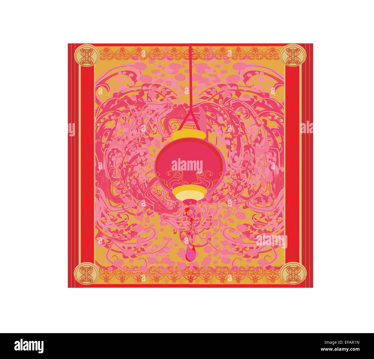 Chinese New Year with lantern card Stock Vector Image & Art - Alamy