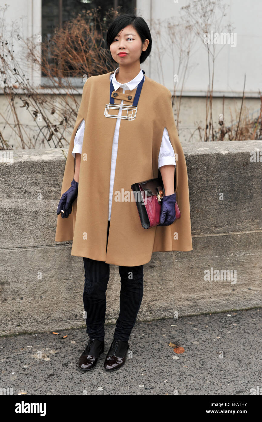 Yuki arriving at the Zuhair Murad runway show during Haute Couture Fashion Week in Paris - Jan 29, 2015 - Photo: Runway Manhattan/Celine Gaille/picture alliance Stock Photo