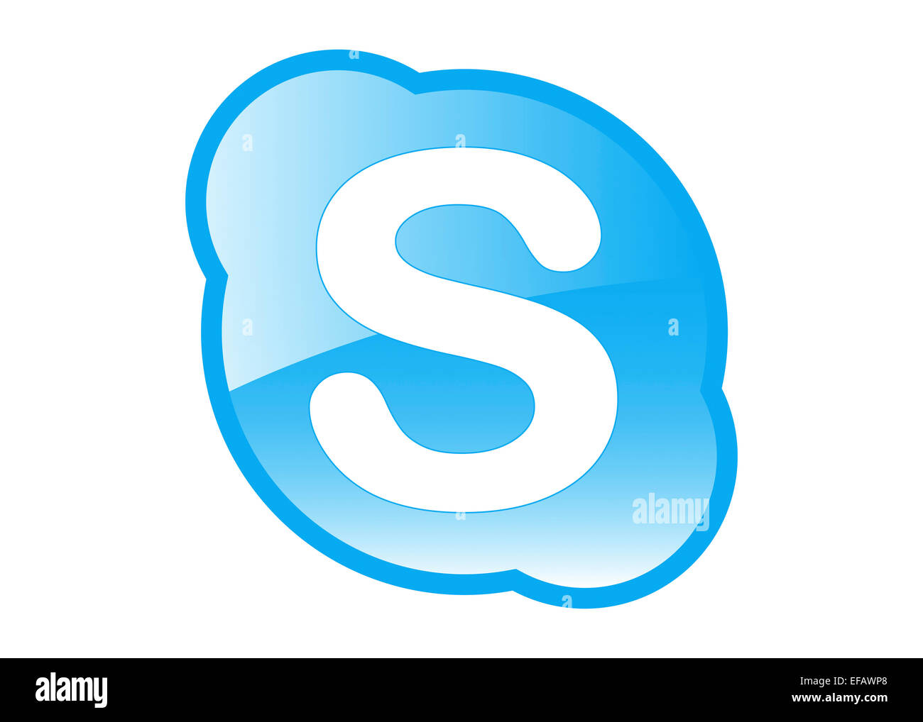 Skype logo icon flag emblem Stock Photo